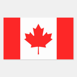 Pegatina Rectangular Bandera de Canadá patriótica