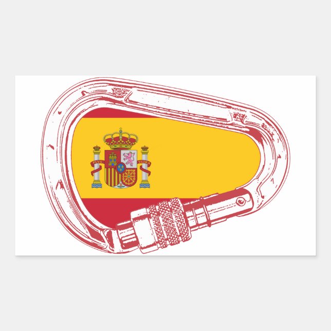 Pegatina Rectangular Bandera de Carabineros de España (Anverso)