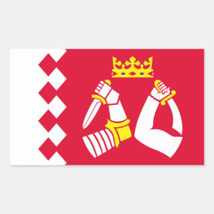 Pegatina Rectangular Bandera de Carelia del Norte
