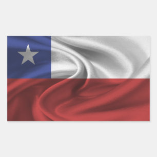 Pegatina Rectangular Bandera de Chile
