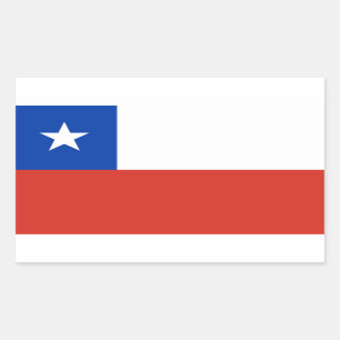 Pegatina Rectangular Bandera de Chile