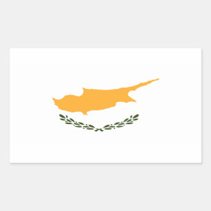 Pegatina Rectangular Bandera de Chipre