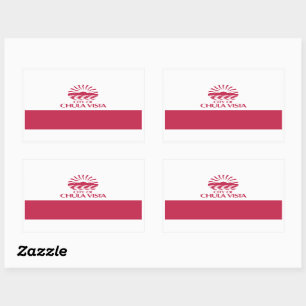 Pegatina Rectangular Bandera de Chula Vista, California