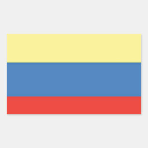 Pegatina Rectangular Bandera de Colombia