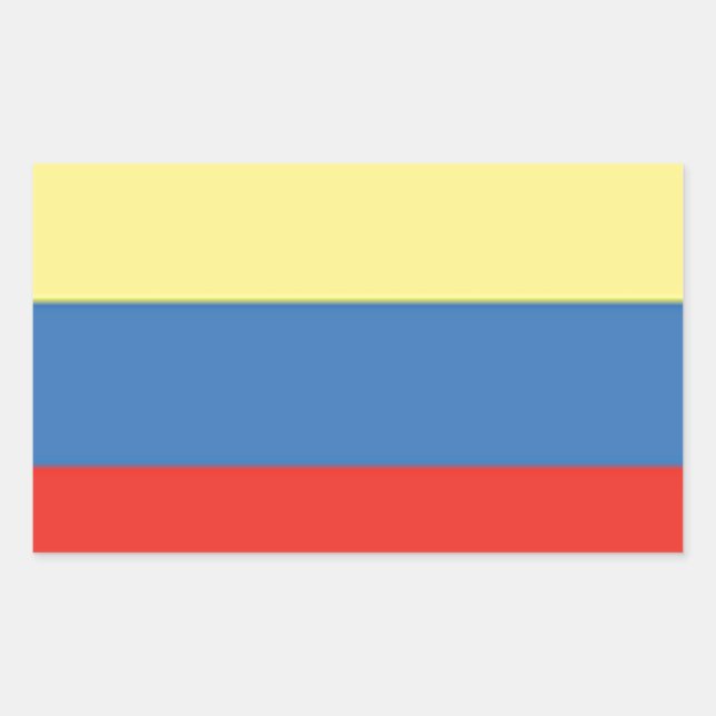 Pegatina Rectangular Bandera de Colombia (Anverso)