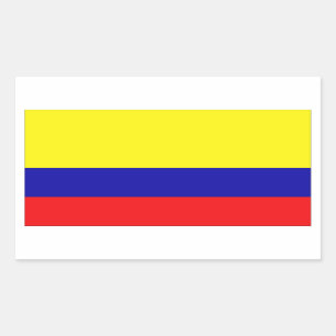 Pegatina Rectangular Bandera de Colombia