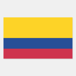 Pegatina Rectangular Bandera de Colombia