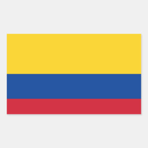 Pegatina Rectangular Bandera de Colombia