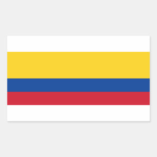 Pegatina Rectangular Bandera de Colombia
