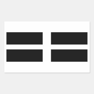 Pegatina Rectangular Bandera de Cornwall