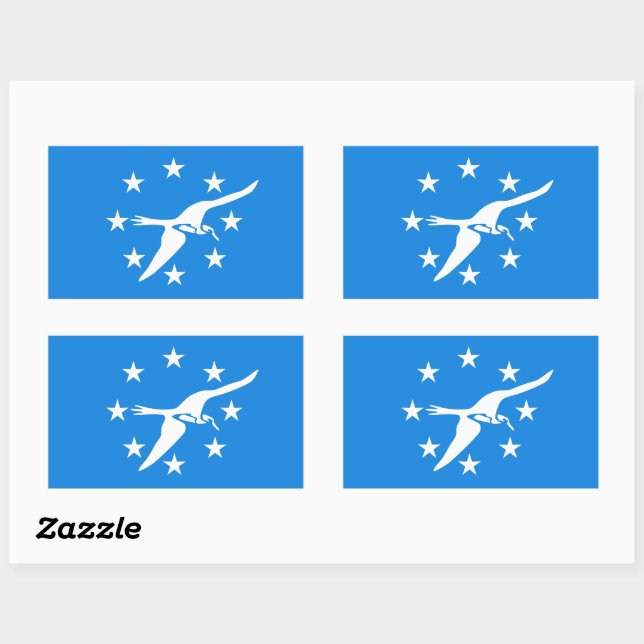 Pegatina Rectangular Bandera de Corpus Christi, Texas (Hoja)