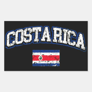 Pegatina Rectangular Bandera de Costa Rica