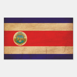 Pegatina Rectangular Bandera de Costa Rica