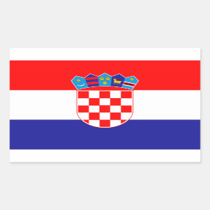 Pegatina Rectangular Bandera de Croacia