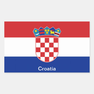 Pegatina Rectangular Bandera de Croacia