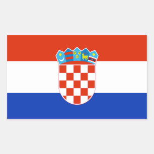 Pegatina Rectangular Bandera de Croacia