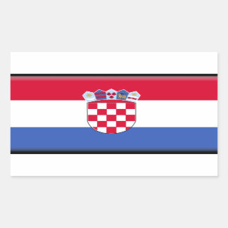 Pegatina Rectangular Bandera de Croacia
