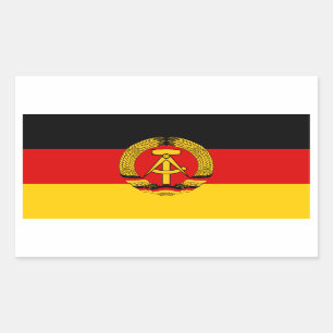 Pegatina Rectangular Bandera de CUATRO Alemania Oriental