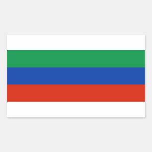 Pegatina Rectangular Bandera de Daguestán