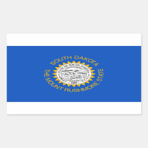 Pegatina Rectangular Bandera de Dakota del Sur