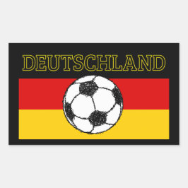 PEGATINA RECTANGULAR BANDERA DE DEUTSCHLAND | FÚTBOL