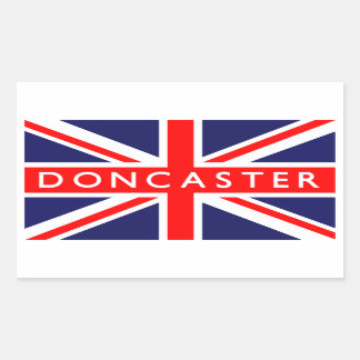 Pegatina Rectangular Bandera de Doncaster UK