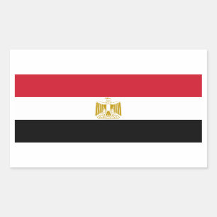 Pegatina Rectangular Bandera de Egipto/Egipto