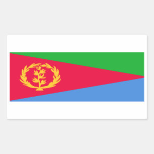 Pegatina Rectangular Bandera de Eritrea