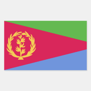 Pegatina Rectangular Bandera de Eritrea