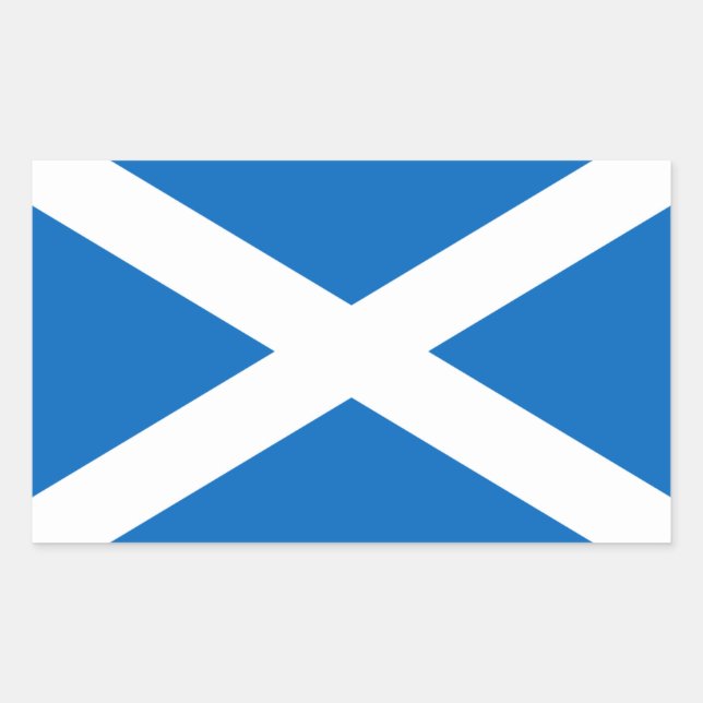 Pegatina Rectangular Bandera de Escocia (Anverso)