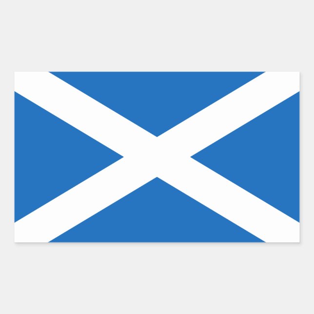 Pegatina Rectangular Bandera de Escocia (Anverso)