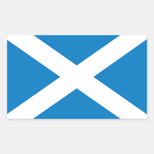 Pegatina Rectangular Bandera de Escocia (Anverso)