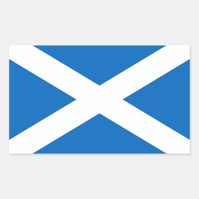 Pegatina Rectangular Bandera de Escocia - Bratach na h-Alba (Anverso)