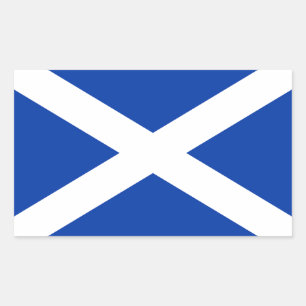 Pegatina Rectangular Bandera de Escocia Saltire - Imagen de alta calida