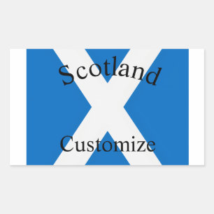 Pegatina Rectangular Bandera de Escocia Thunder_Cove