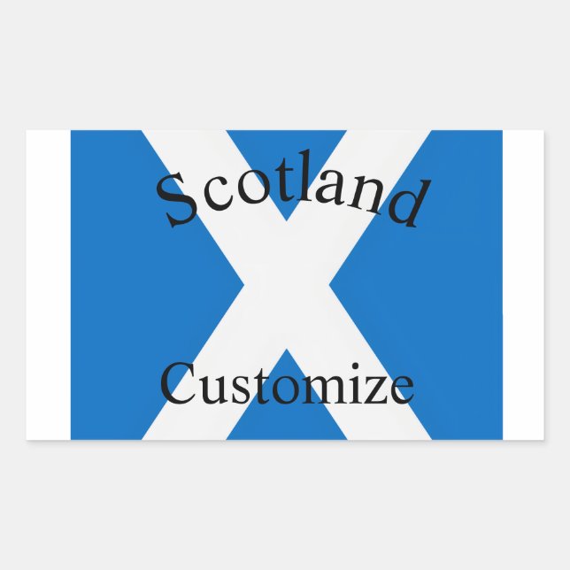 Pegatina Rectangular Bandera de Escocia Thunder_Cove (Anverso)