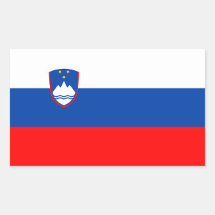 Pegatina Rectangular Bandera de Eslovenia