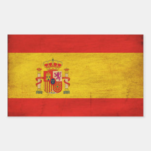 Pegatina Rectangular Bandera de España