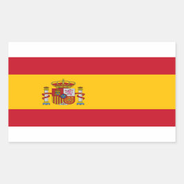 Pegatina Rectangular Bandera de España