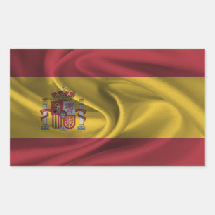 Pegatina Rectangular Bandera de España