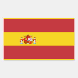 Pegatina Rectangular Bandera de España