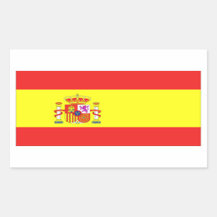 Pegatina Rectangular Bandera de España