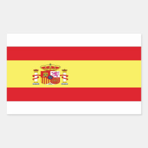Pegatina Rectangular Bandera de España