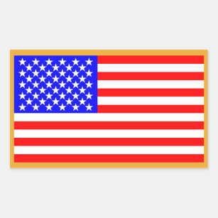 Pegatina Rectangular Bandera de Estados Unidos