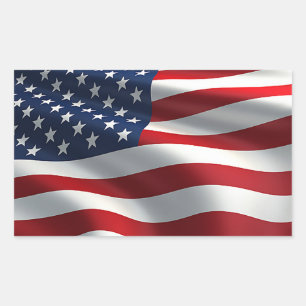 Pegatina Rectangular Bandera de Estados Unidos