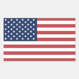 Pegatina Rectangular Bandera de Estados Unidos