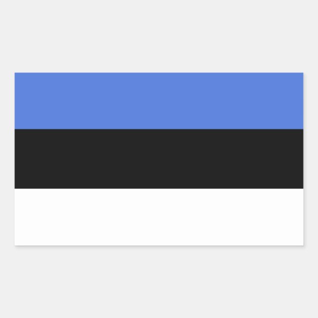 Pegatina Rectangular Bandera de Estonia (Anverso)