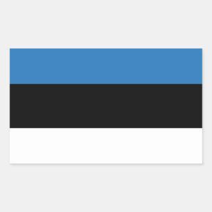 Pegatina Rectangular Bandera de Estonia
