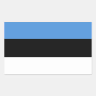 Pegatina Rectangular Bandera de Estonia/Estonia