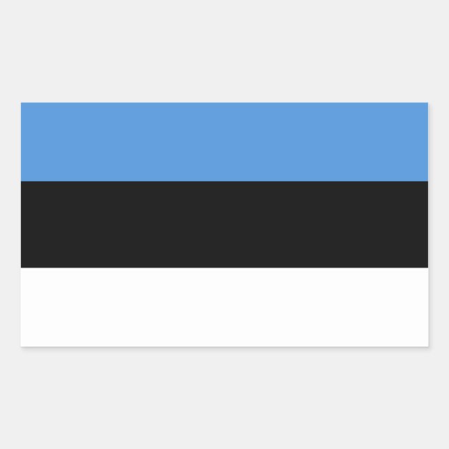 Pegatina Rectangular Bandera de Estonia/Estonia (Anverso)